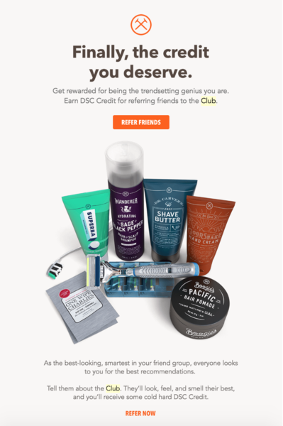 Dollar Shave Club email marketing example | Shopify Retail blog