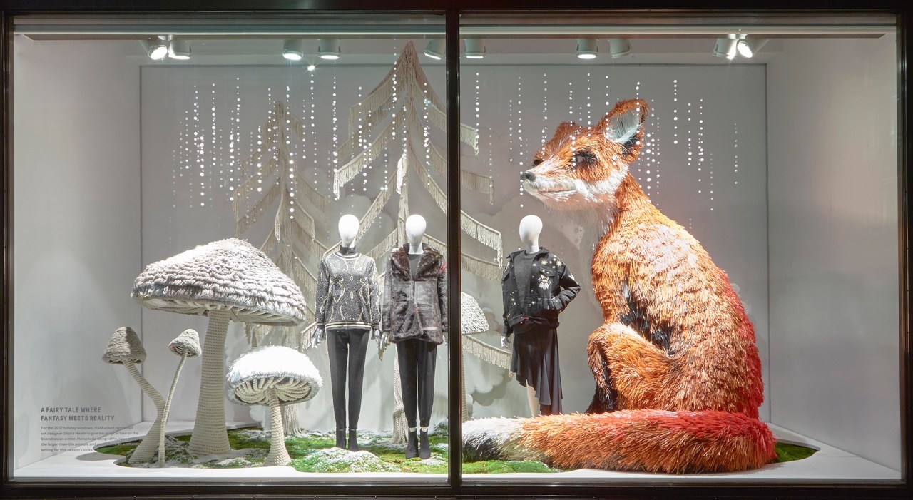 H&M Creates a Fairytale Forest for Holiday Windows with Shona Heath