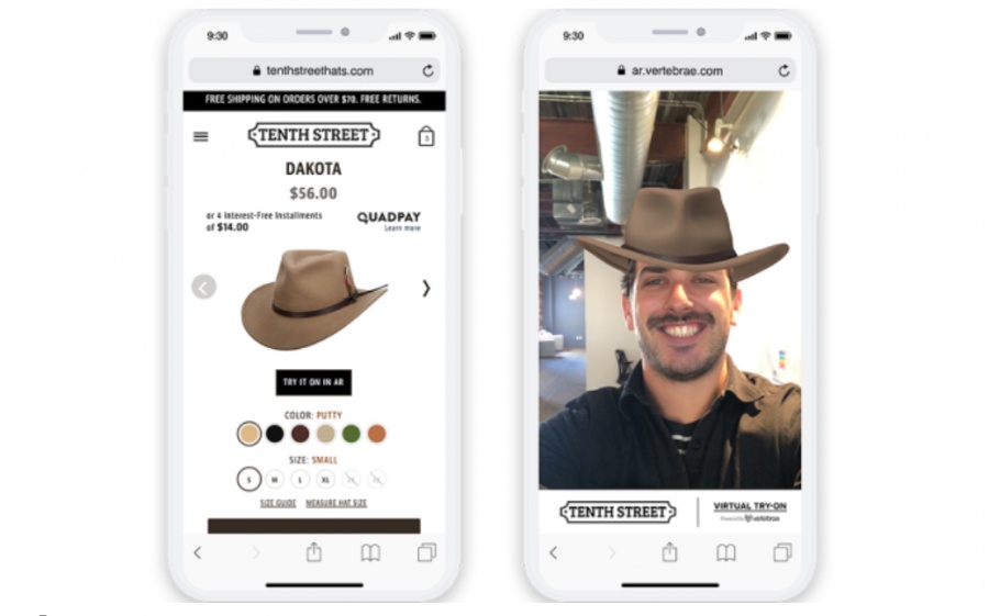 Tenth Street Hats Tries On AR, Boosts Conversion Rates 33% – Retail TouchPoints – Retail TouchPoints
