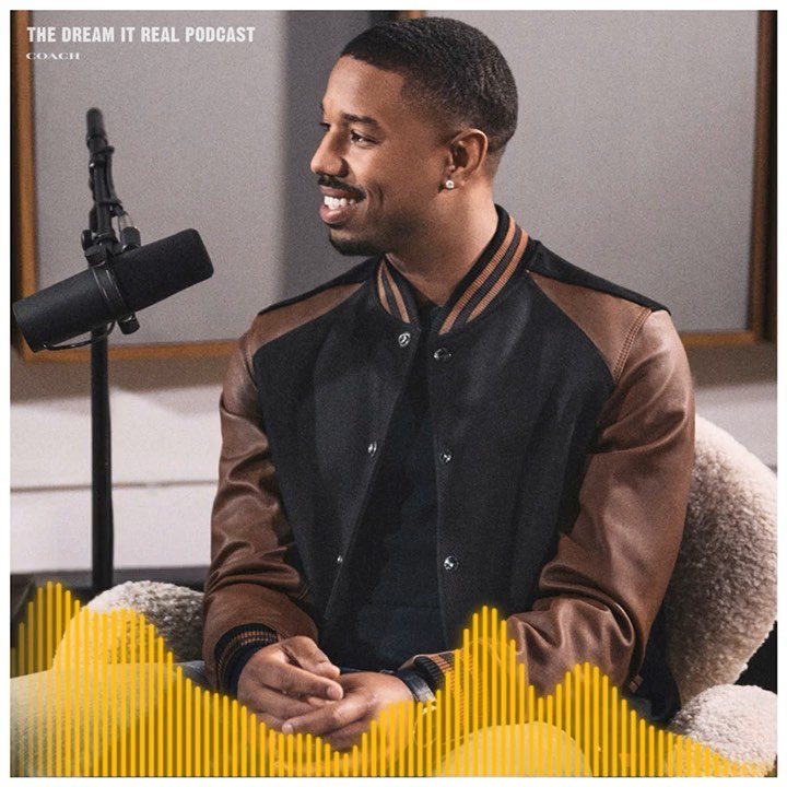 Actor, producer, change-agent and Coach’s first men’s face, #MichaelBJordan sits down in the #DreamItReal studio for the next episode of our new podcast. Launching today, the Creed star talks courage, inclusion and his upcoming Coach collaboration. Download the new episode via link in bio. #CoachNY