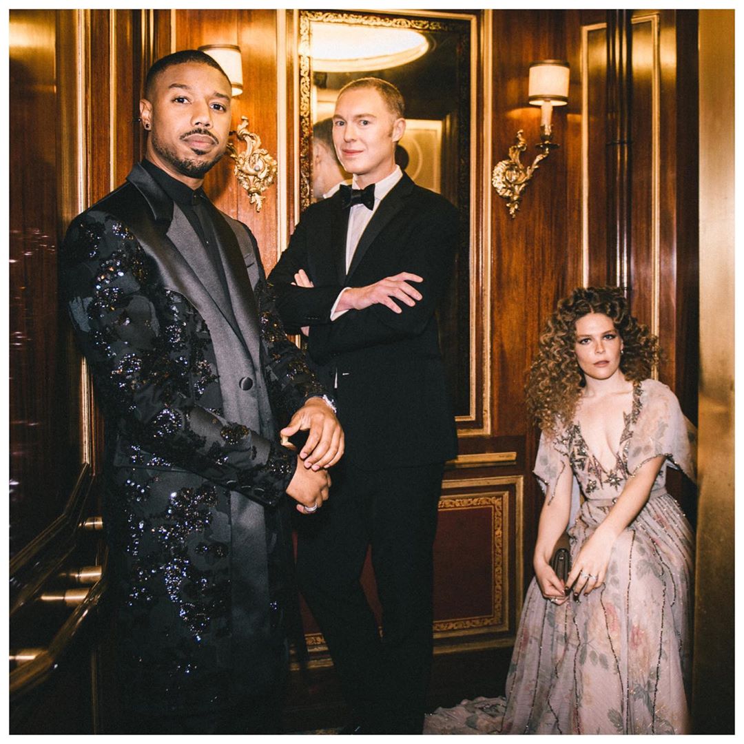 About last night. #MichaelBJordan, #StuartVevers and #MaggieRogers captured moments before their #MetGala arrival. #MetGala #MetGala2019 #CoachNY
