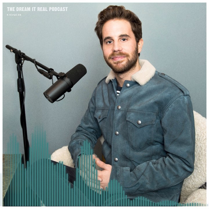 Dear #BenPlatt. The Tony-winning actor stopped by our #DreamItReal podcast in the middle of touring for his debut album. He was pitch perfect, on the subjects of self-expression, growing up as a self-described “theater geek” and why the ticket to success is embracing your authentic-self. To hear the whole interview, download and subscribe at Apple Podcasts, Spotify, Stitcher or wherever you listen. #DreamItReal #CoachNY