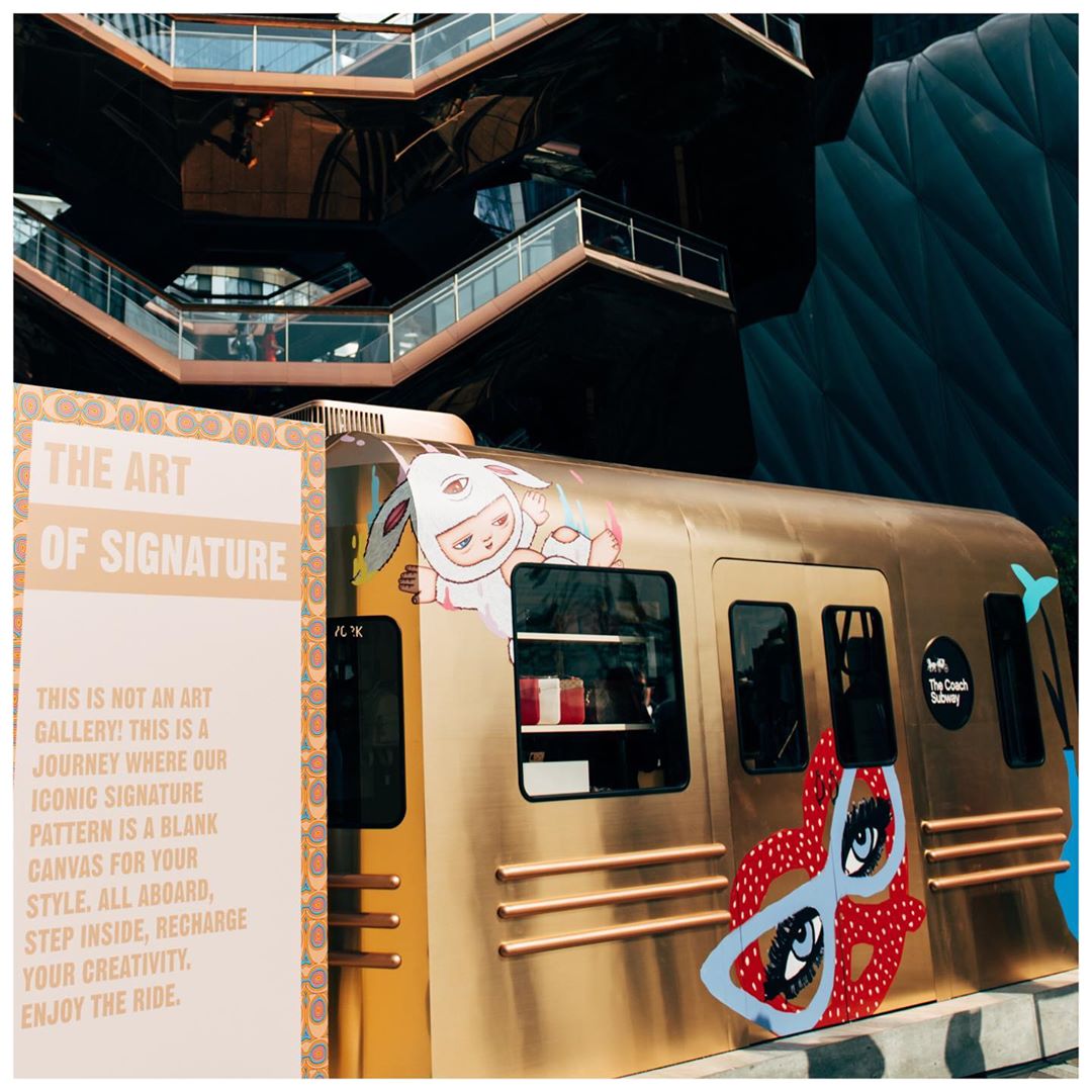 Next Stop: the corner of Coach and self-expression. Step inside the “Art of Signature”— a new pop-up experience featuring limited-edition Signature bags printed with one-of-a-kind works by some of our favorite co-creators. #CoachCreate #CoachNY . . . The Plaza at Hudson Yards NYC, July 11 – 17. In partnership with @Visa_US.