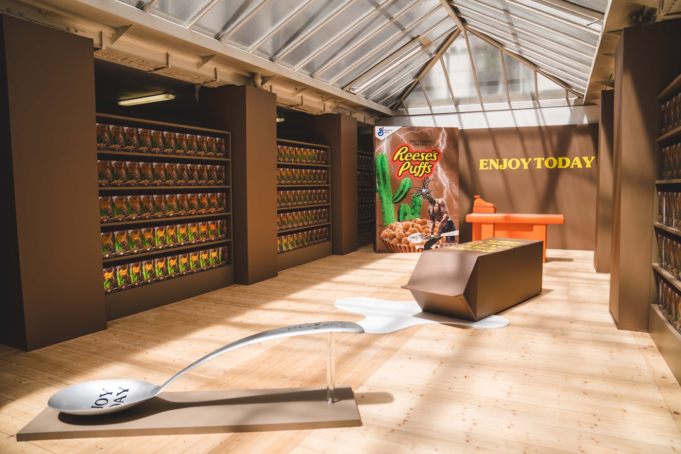 Travis Scott’s Paris Reese’s Puffs Pop-Up