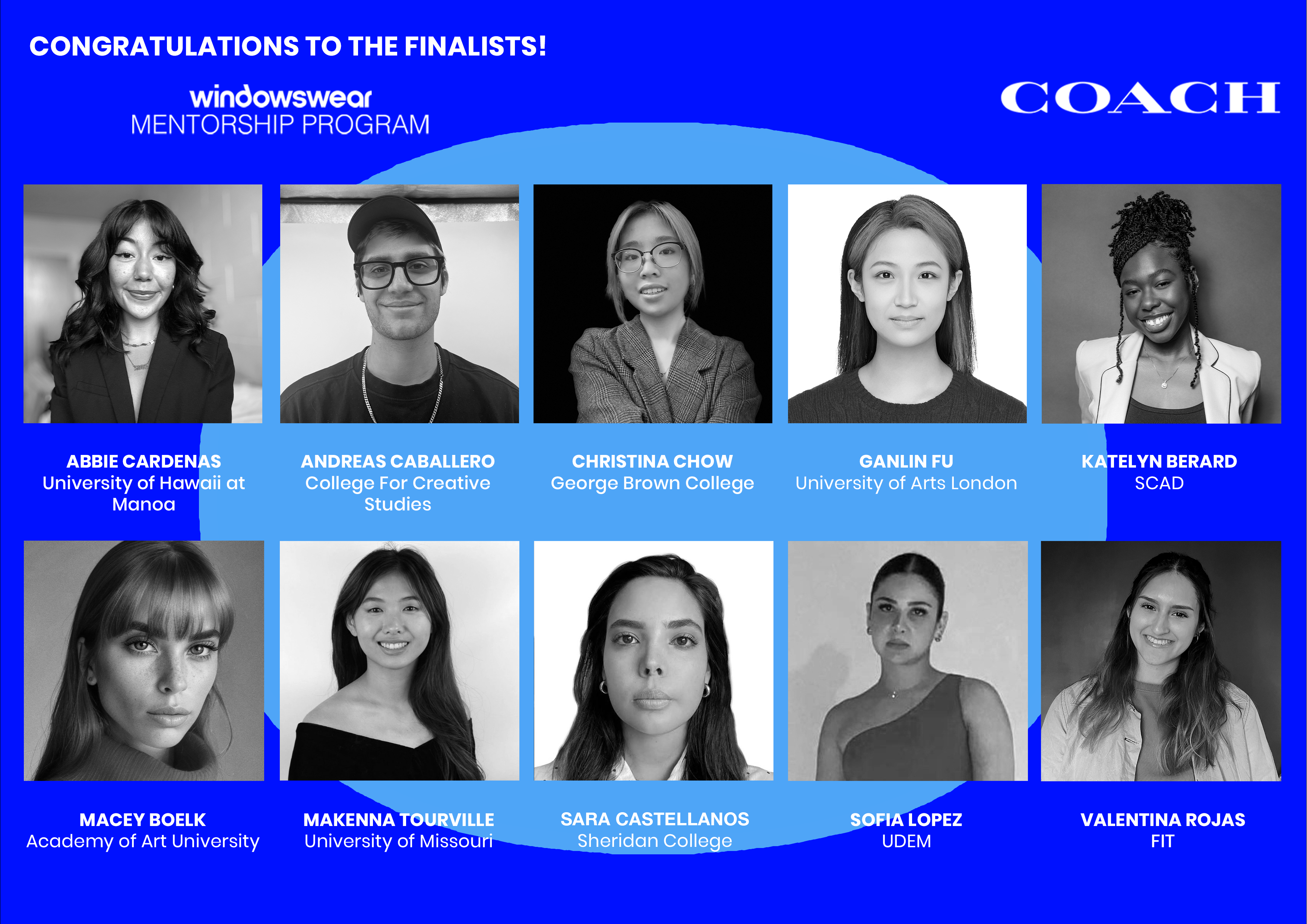 Congratulations to the Finalists of the 2024 WindowsWear Mentorship with Coach