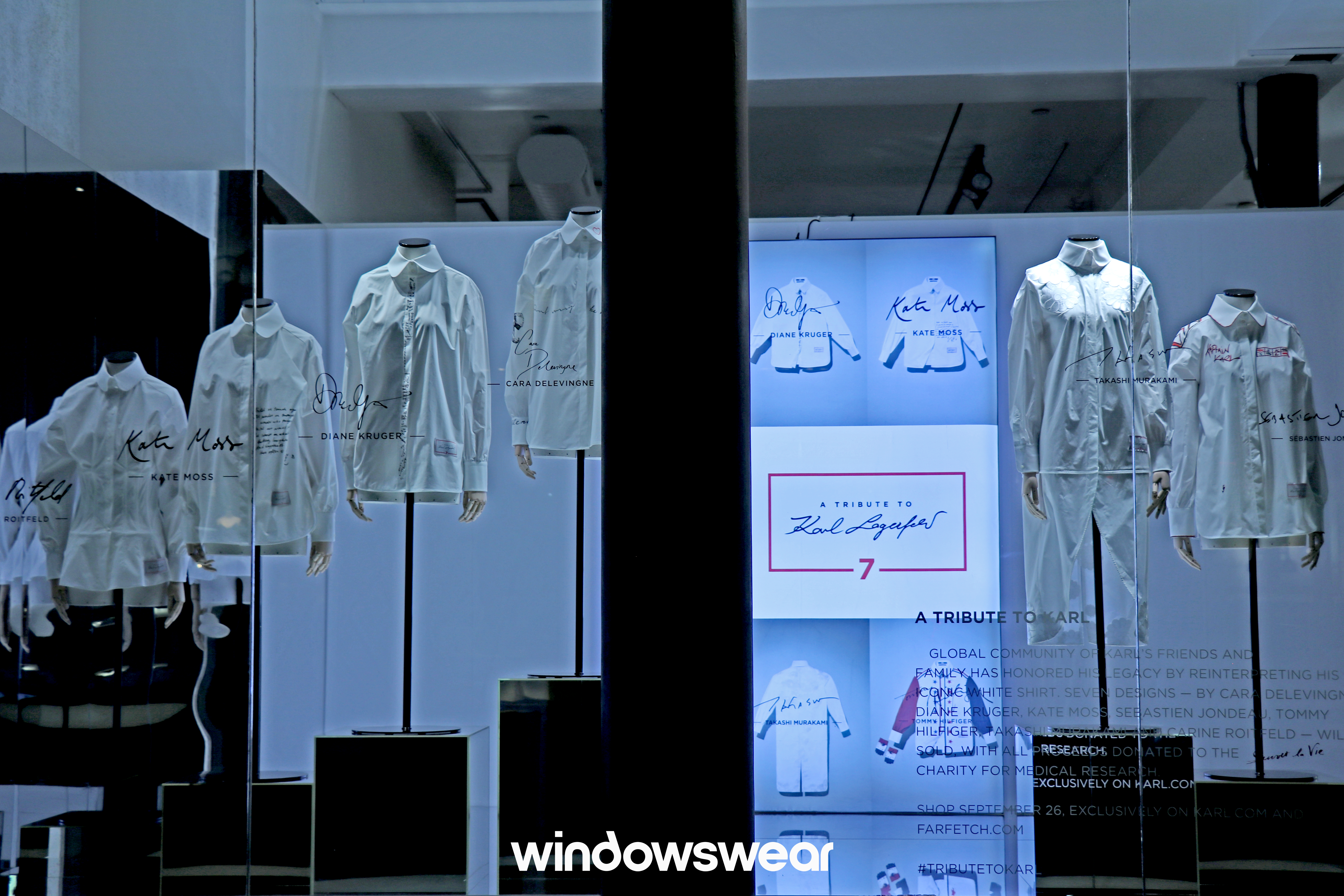 Designers and Models Design White Shirts to Honour Karl Lagerfeld