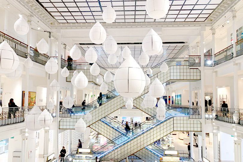 Raindrops Transform Into Flowers in nendo’s Moving Installation at Le Bon Marché