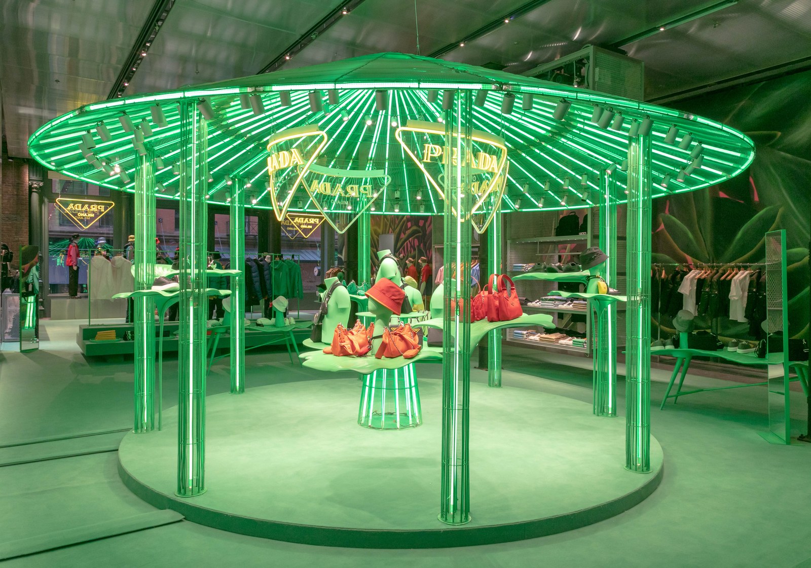 Prada Unveils Its New “Hyper Leaves” Installation in Its SoHo Store