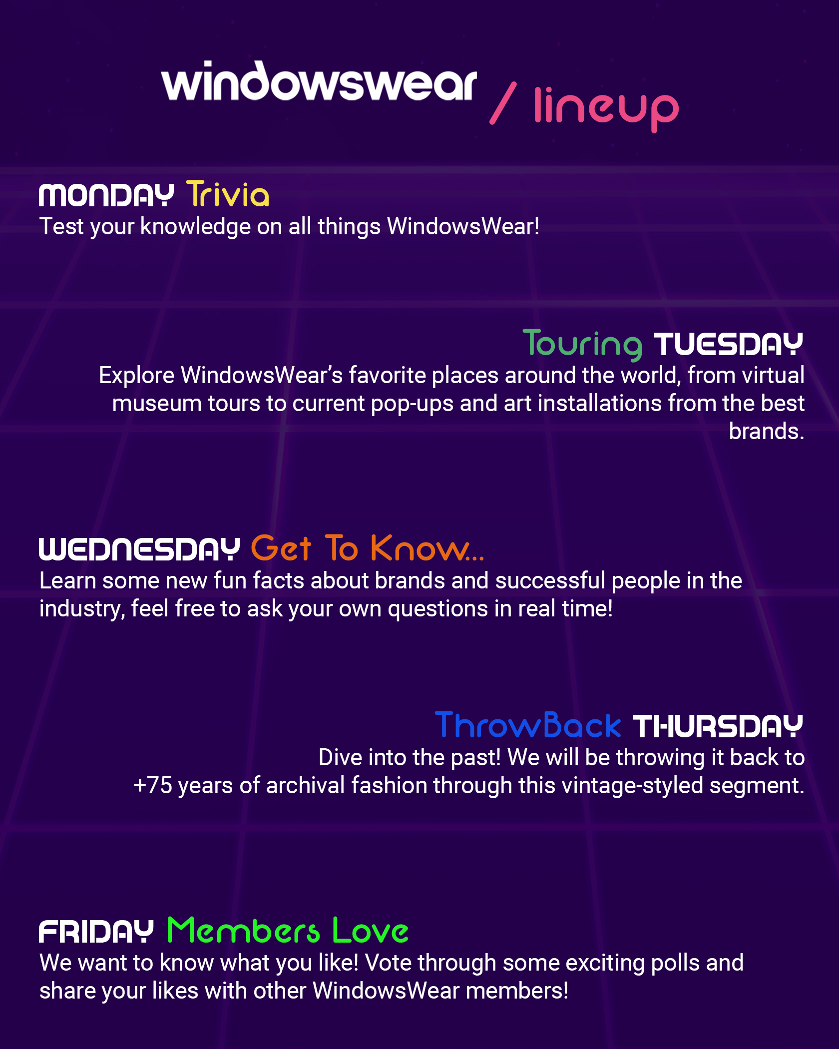 WindowsWear Launches “WindowsWear LineUp” As A Virtual Community For Creatives