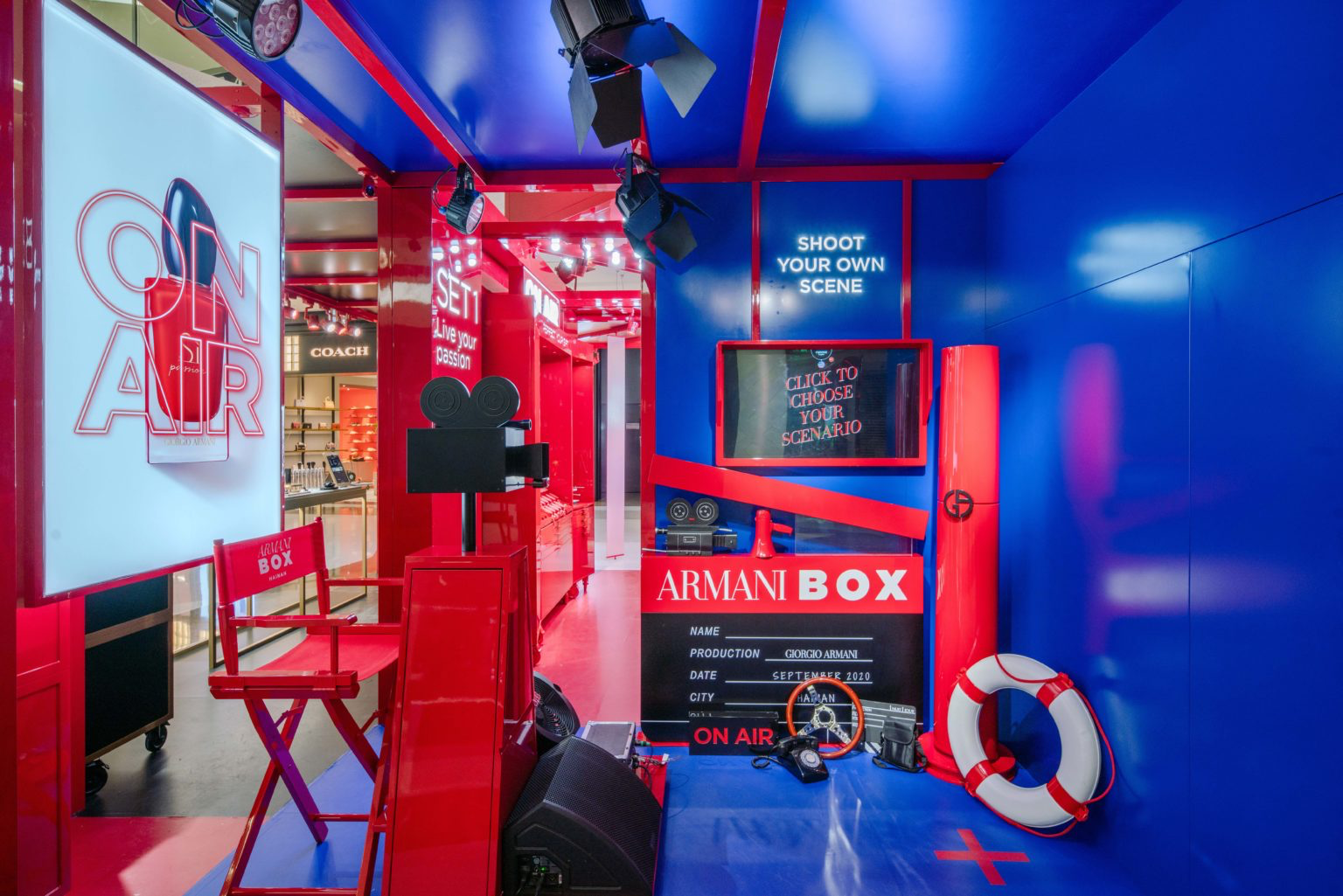Armani Box on Air Sanya Pop Up Lets Customers Make their Own Movies