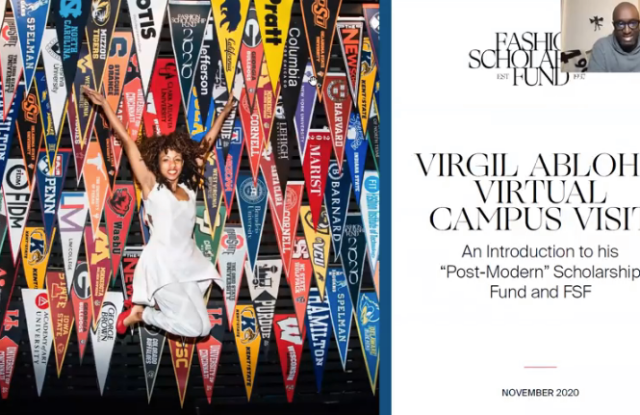 Virgil Abloh Hosts Virtual Campus Visit With Fashion Scholarship Fund