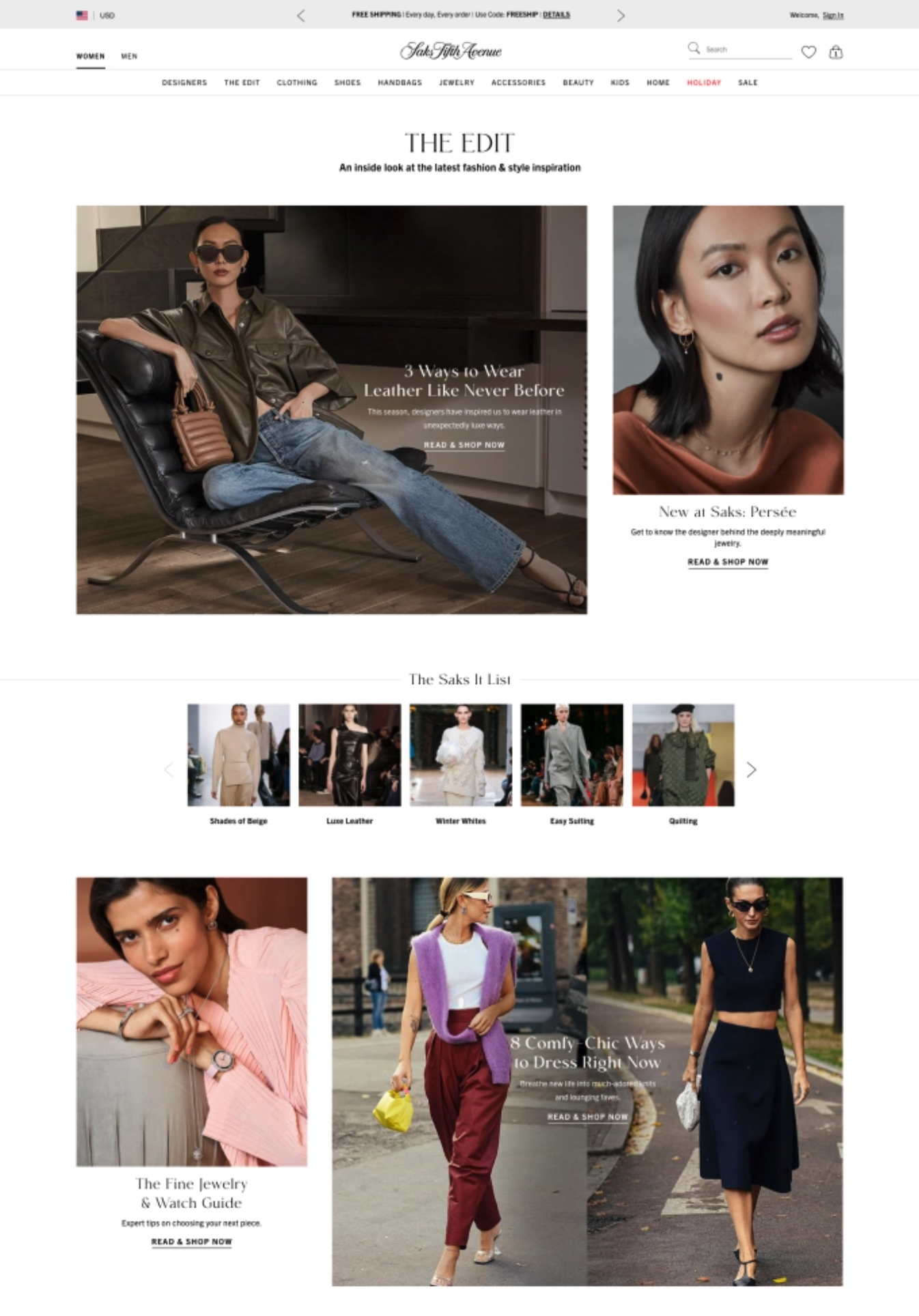 Saks Fifth Avenue Stores and Website Split Into Separate Companies