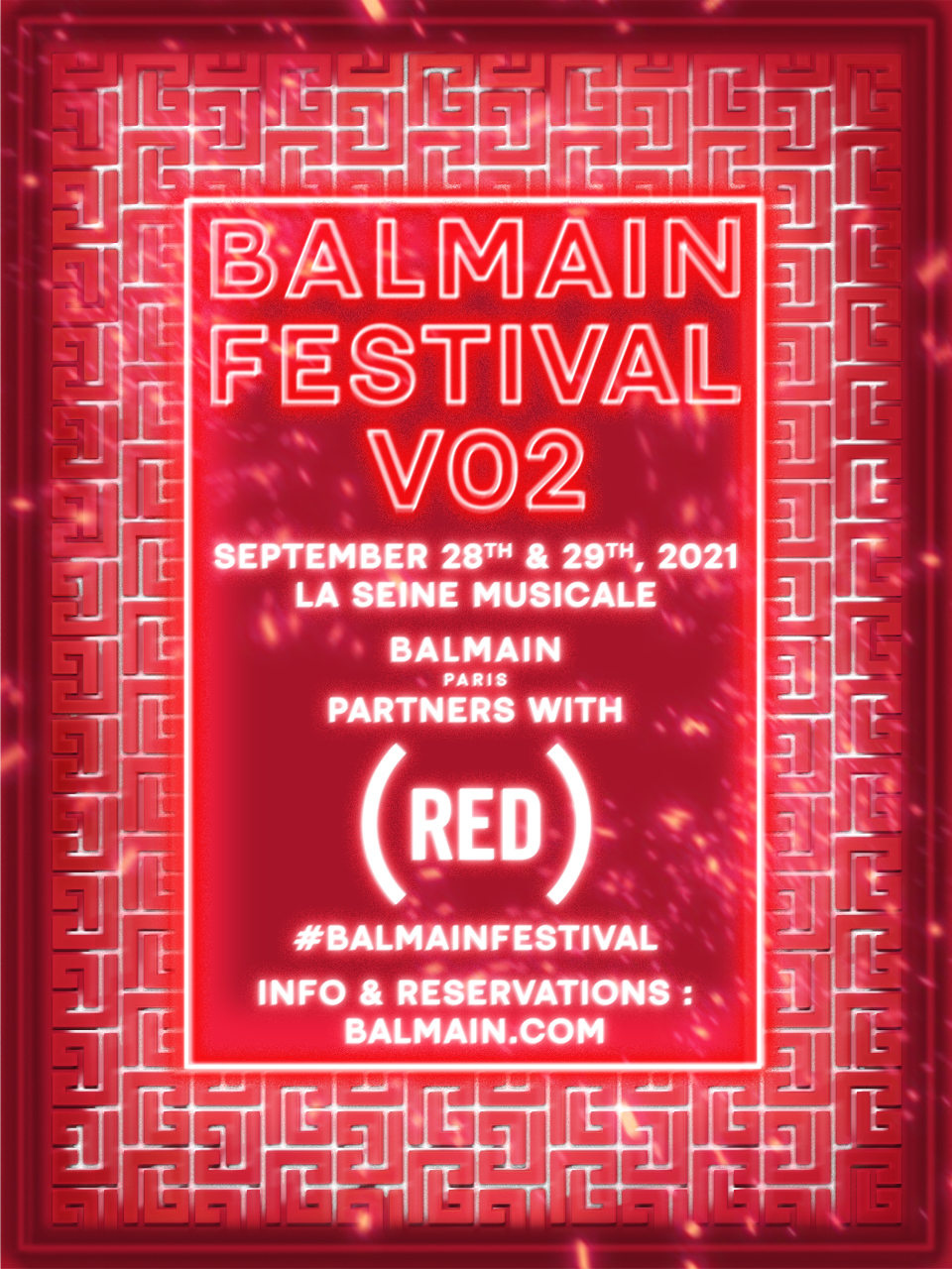Balmain to support (RED) with Balmain Music fashion festival