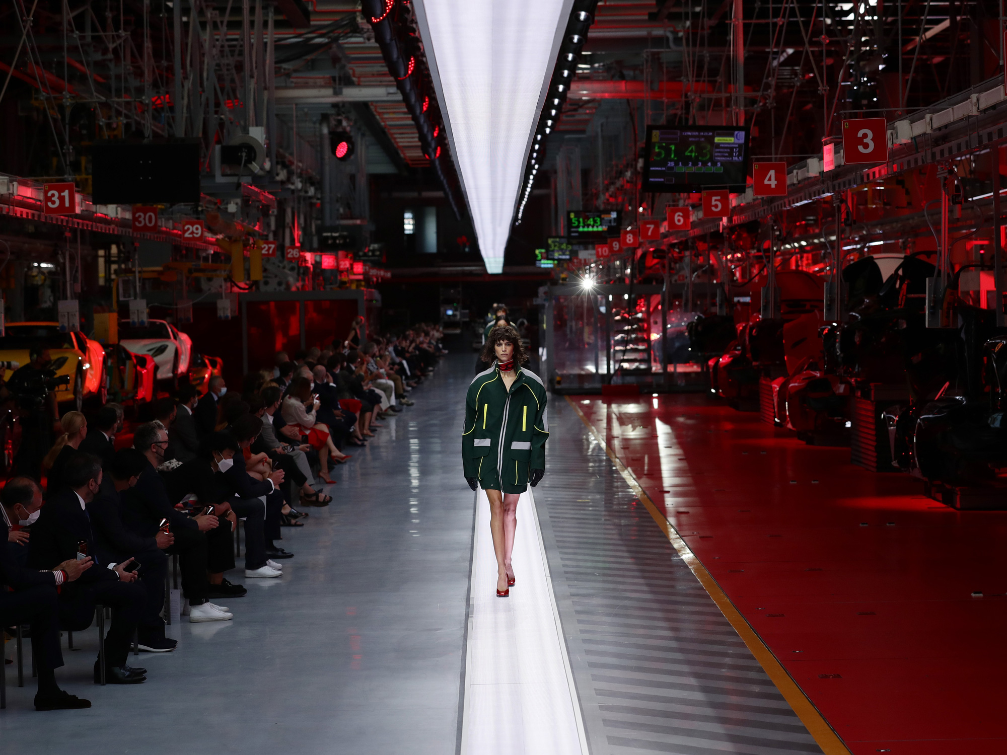 Ferrari’s First Runway Show Debuts on Maranello Production Line