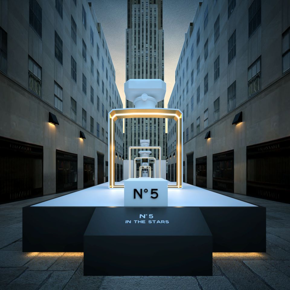 Chanel Transforms Rockefeller Centre for 100-Years of Chanel N°5