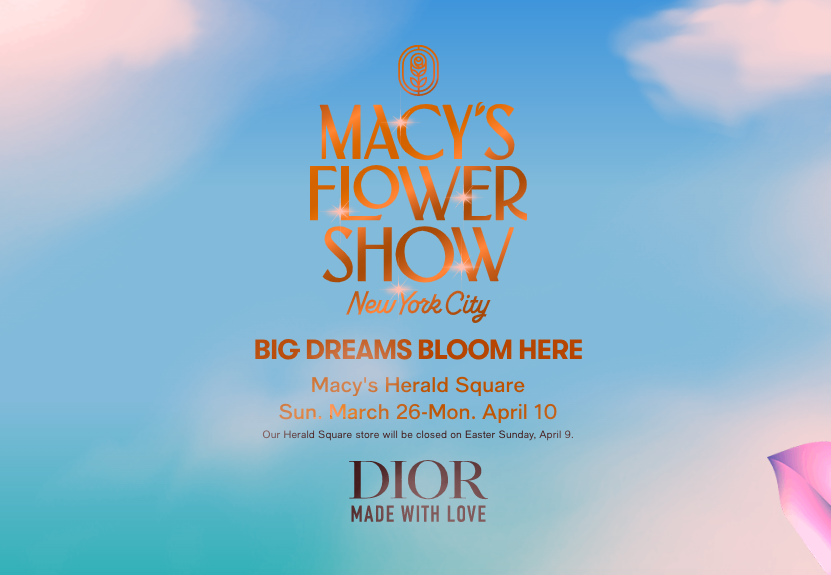 Macy’s Partners with Dior Beauty for Flower Show
