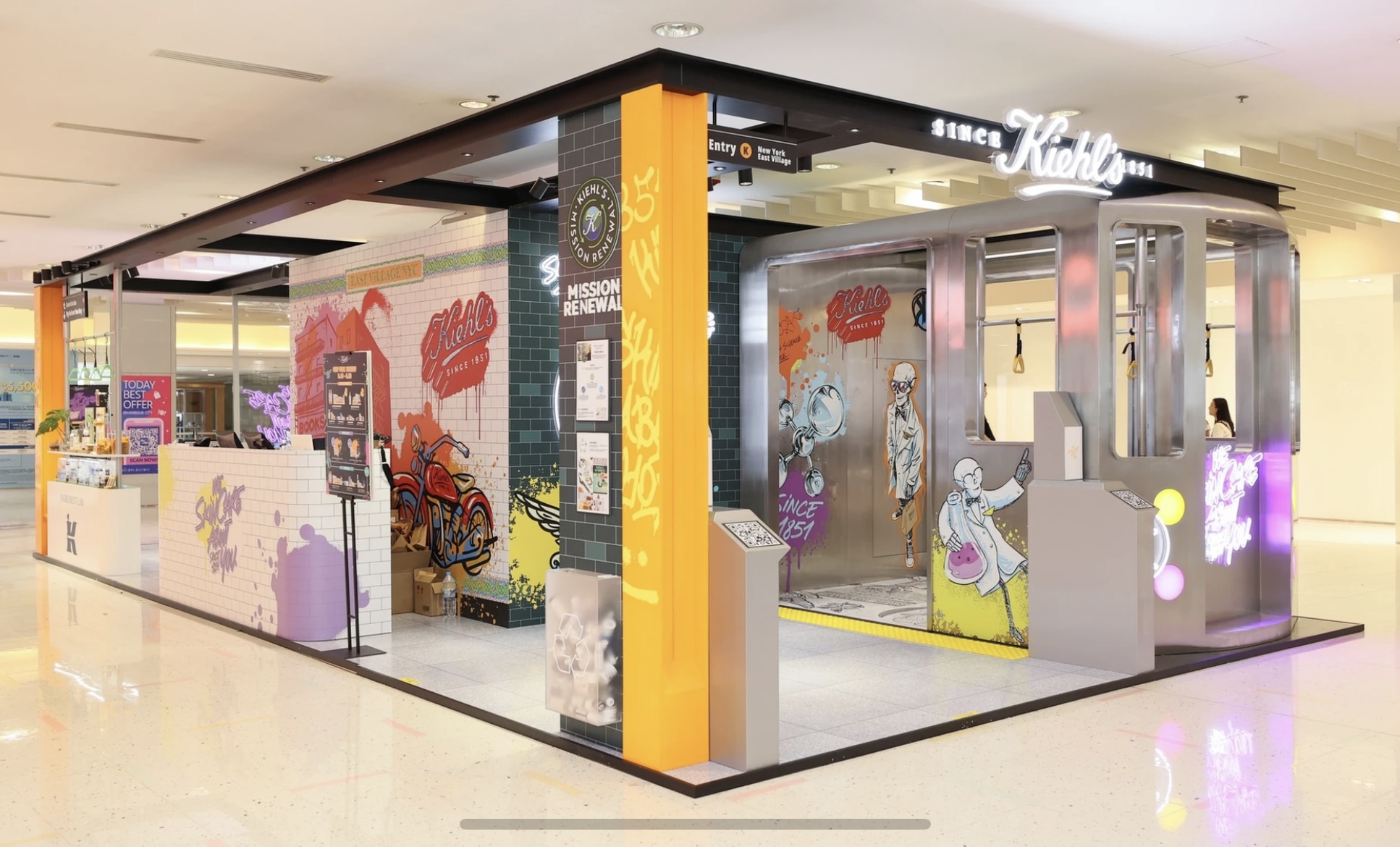 Kiehl’s New York Subway Pop-Up Ocean Terminal Lobby Harbour City Hong Kong.