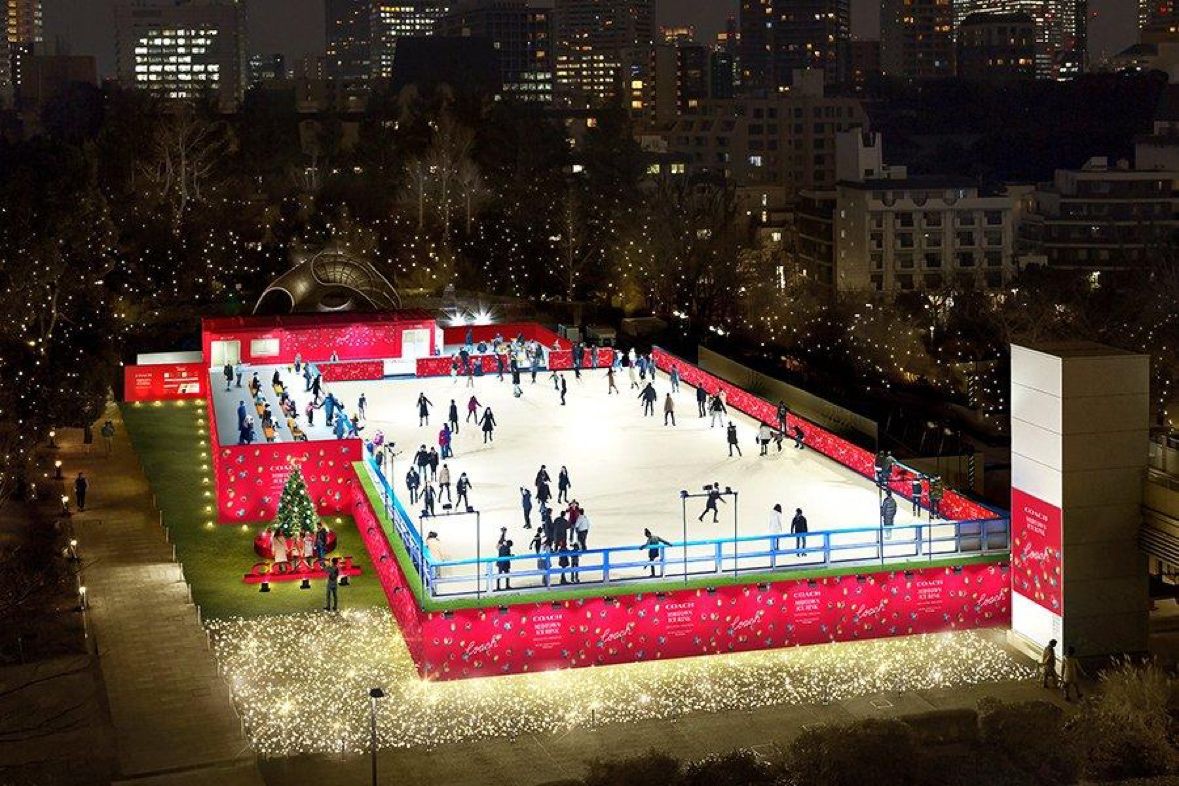 Coach opens an ice-skating rink in Midtown Tokyo ahead of the Holiday Season
