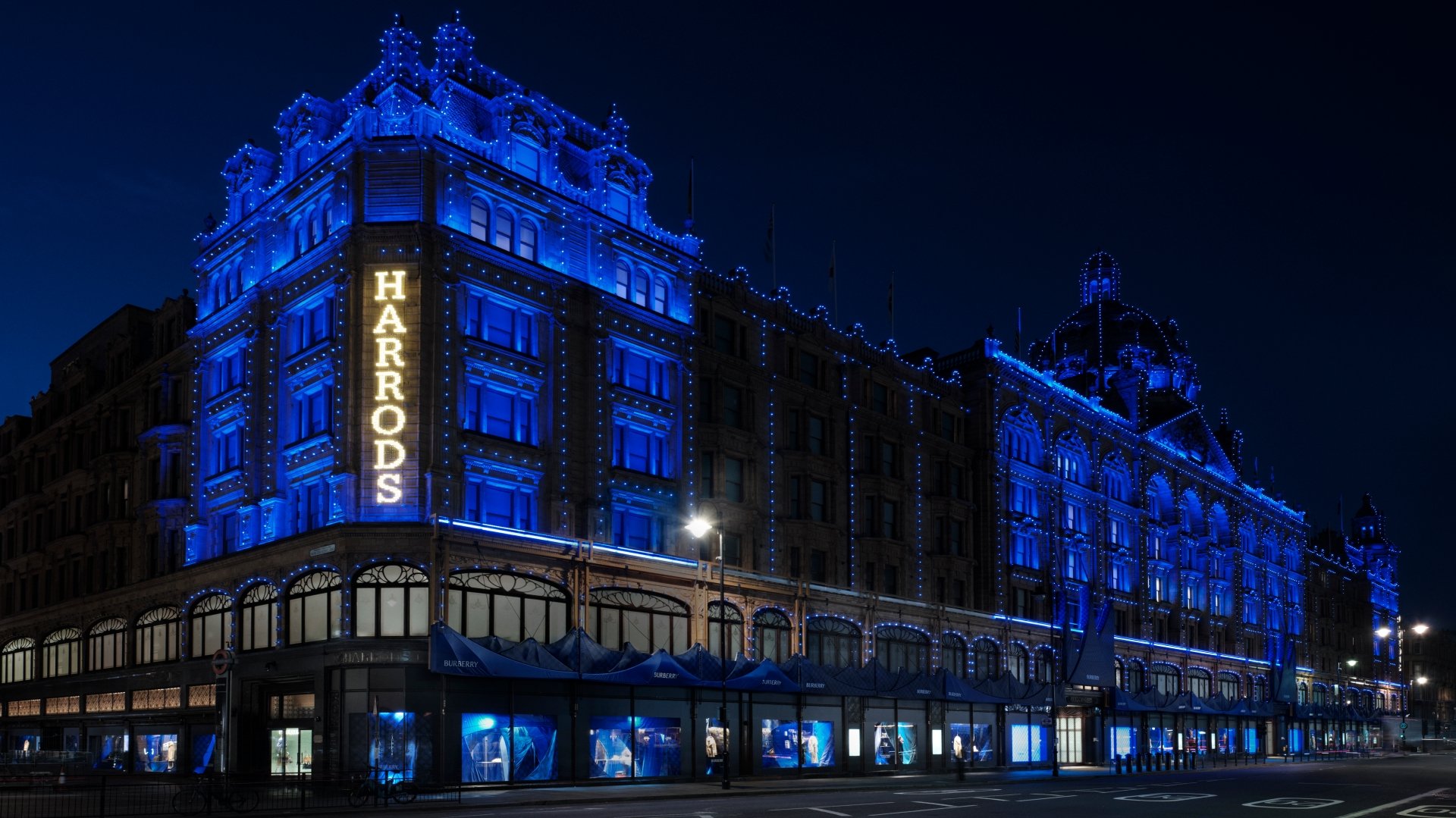 Burberry Turns Harrods Knight Blue