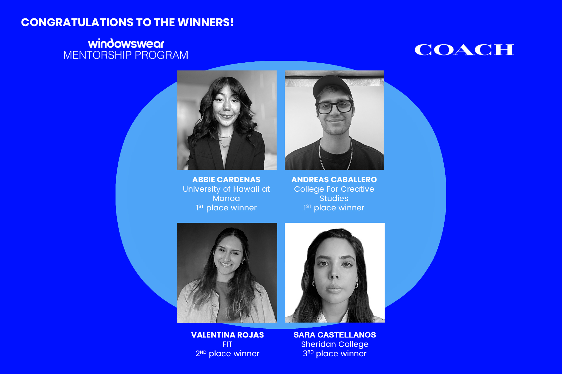 Coach 2024 WindowsWear Mentorship Program Winners!