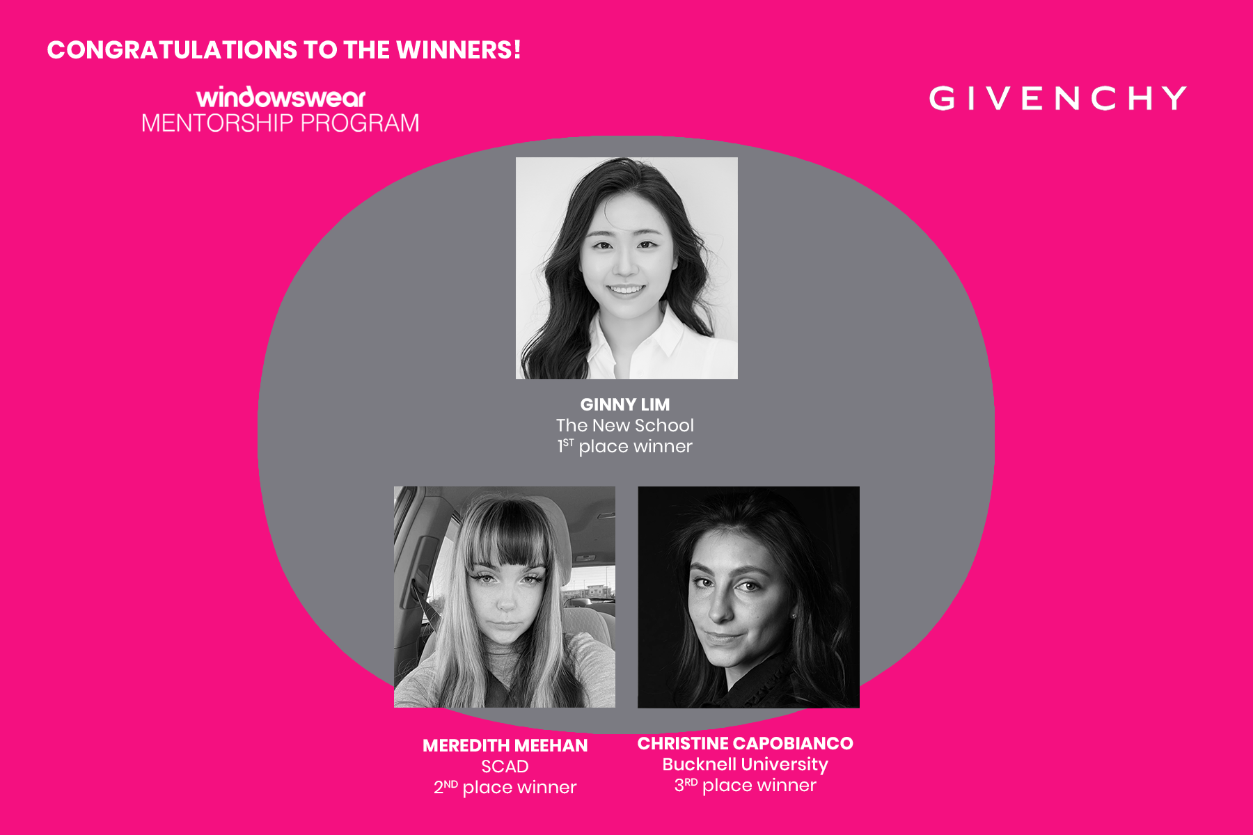 Givenchy 2024 WindowsWear Mentorship Program Winners!