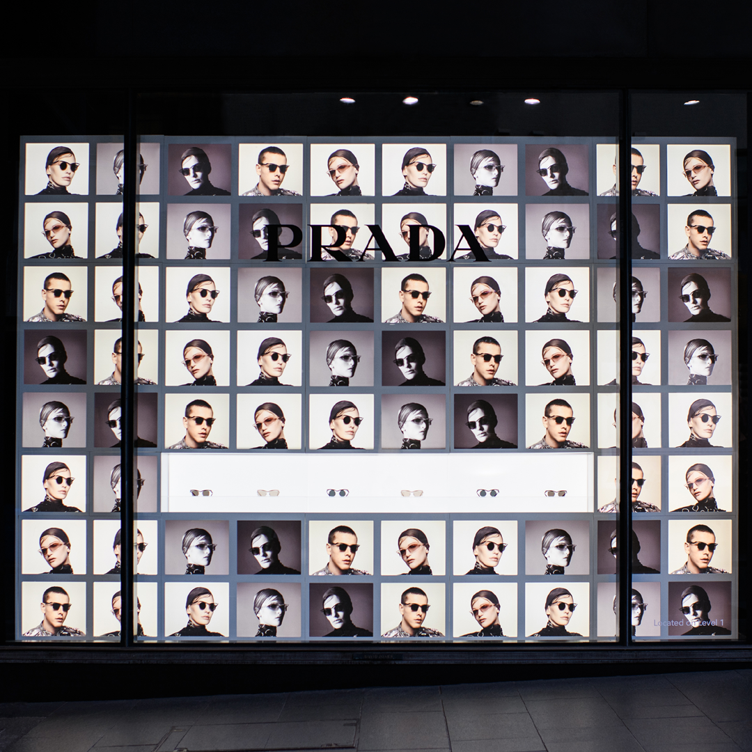EssilorLuxottica and Dashing Group Elevate Prada Range with Captivating Window Display at David Jones, Sydney