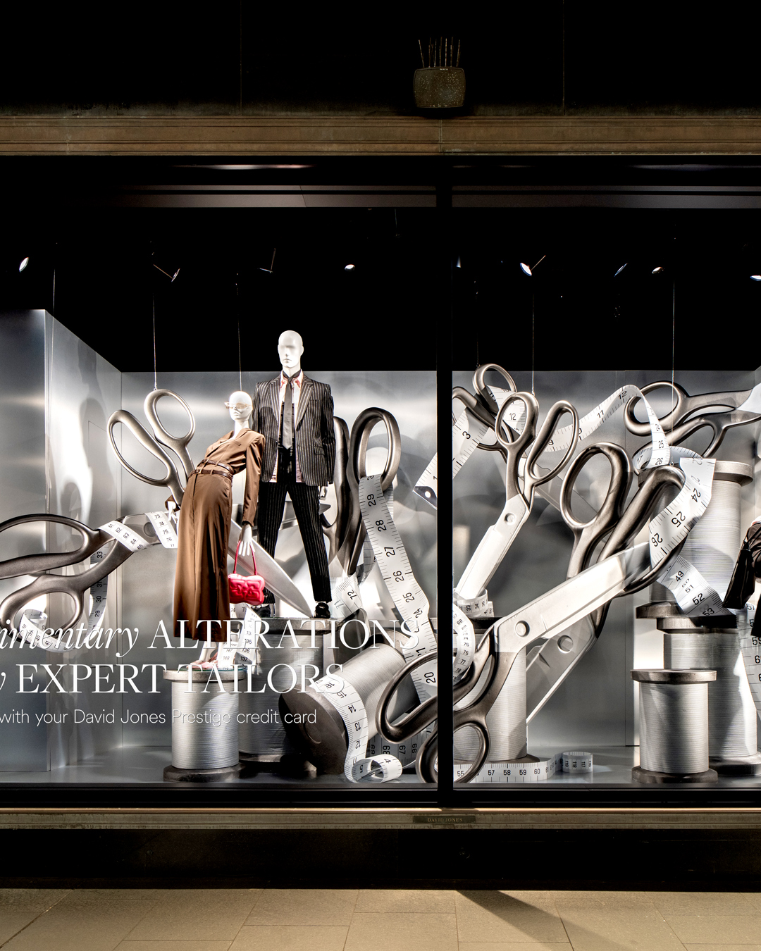 David Jones Showcases Credit Card Benefits with Stunning Window Displays