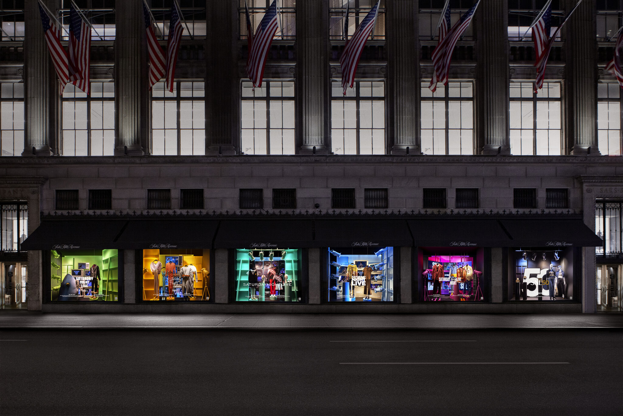 Saks Fifth Avenue Celebrates 50 Years of Saturday Night Live with Exclusive Window Installation and Merchandise Collection