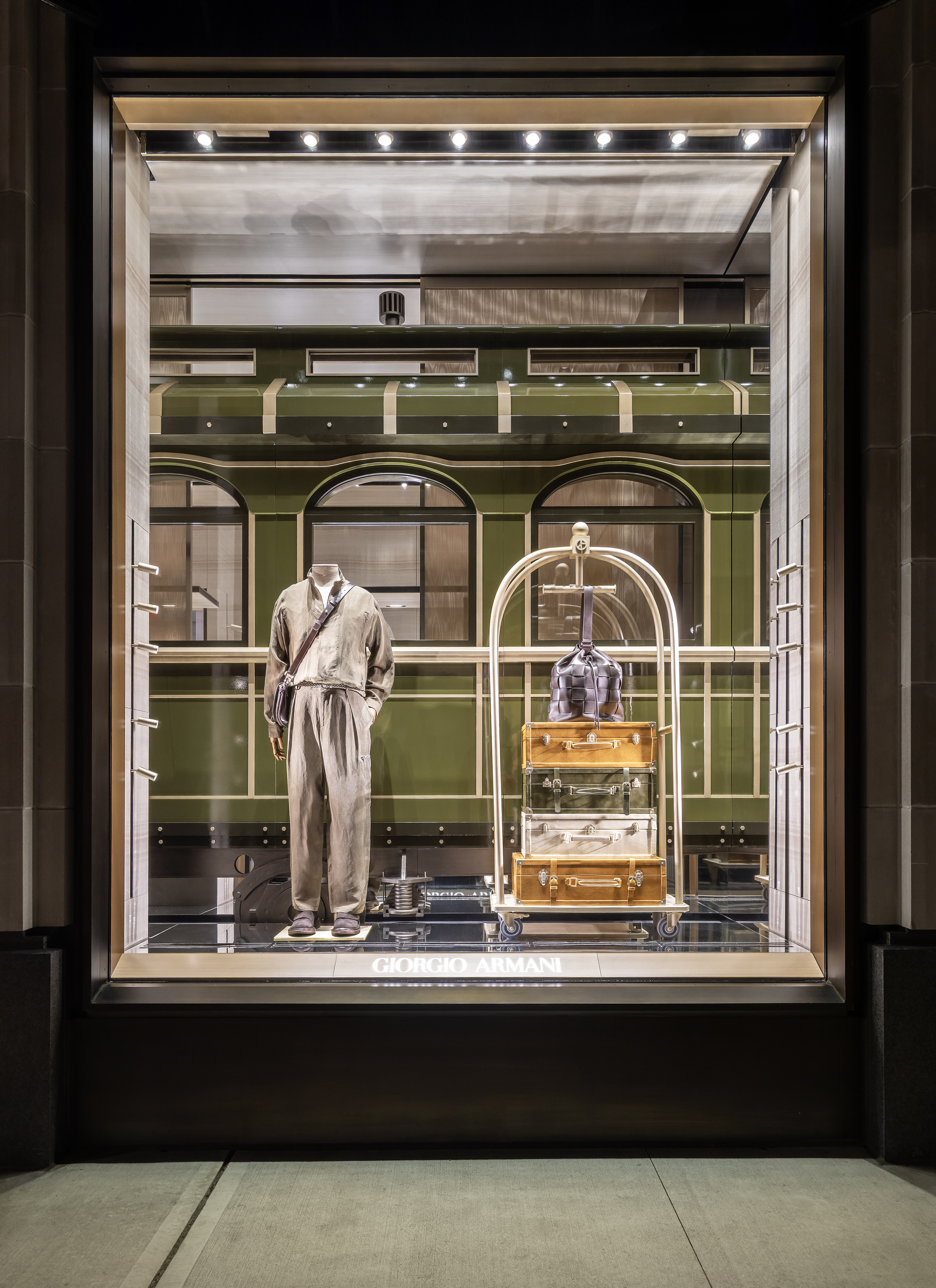 Pardgroup Crafts Elegant Travel-Themed Windows for Giorgio Armani