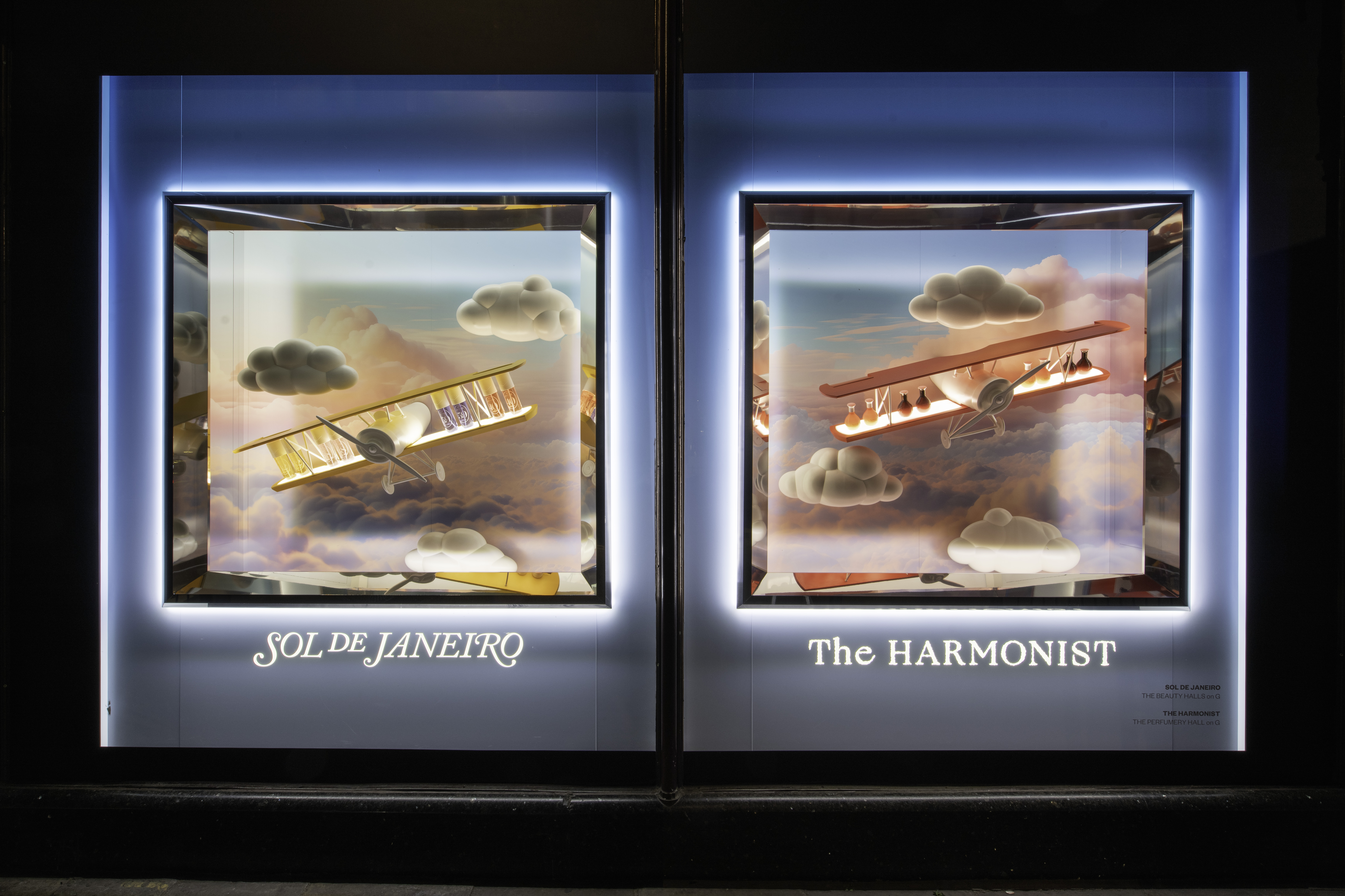High Above Beauty: Harrods Elevates Skincare in Whimsical New Windows by Harlequin Design