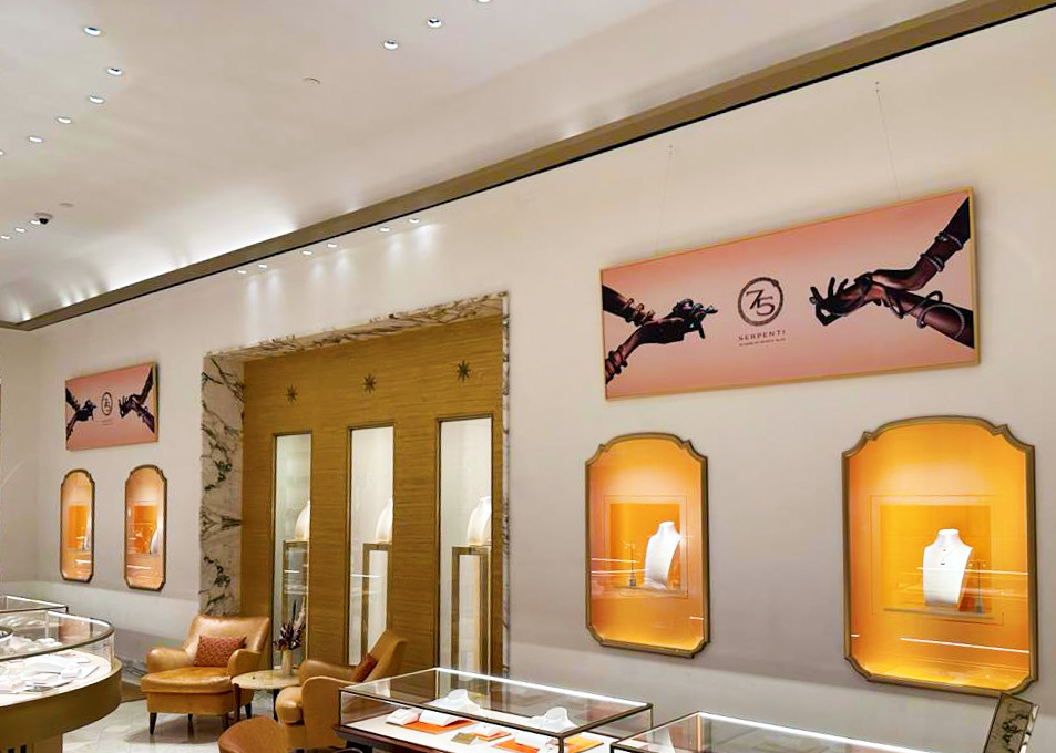 Vista Visual Group Enhances Bulgari’s Luxury Retail Environment with Bespoke Visual and Interior Design