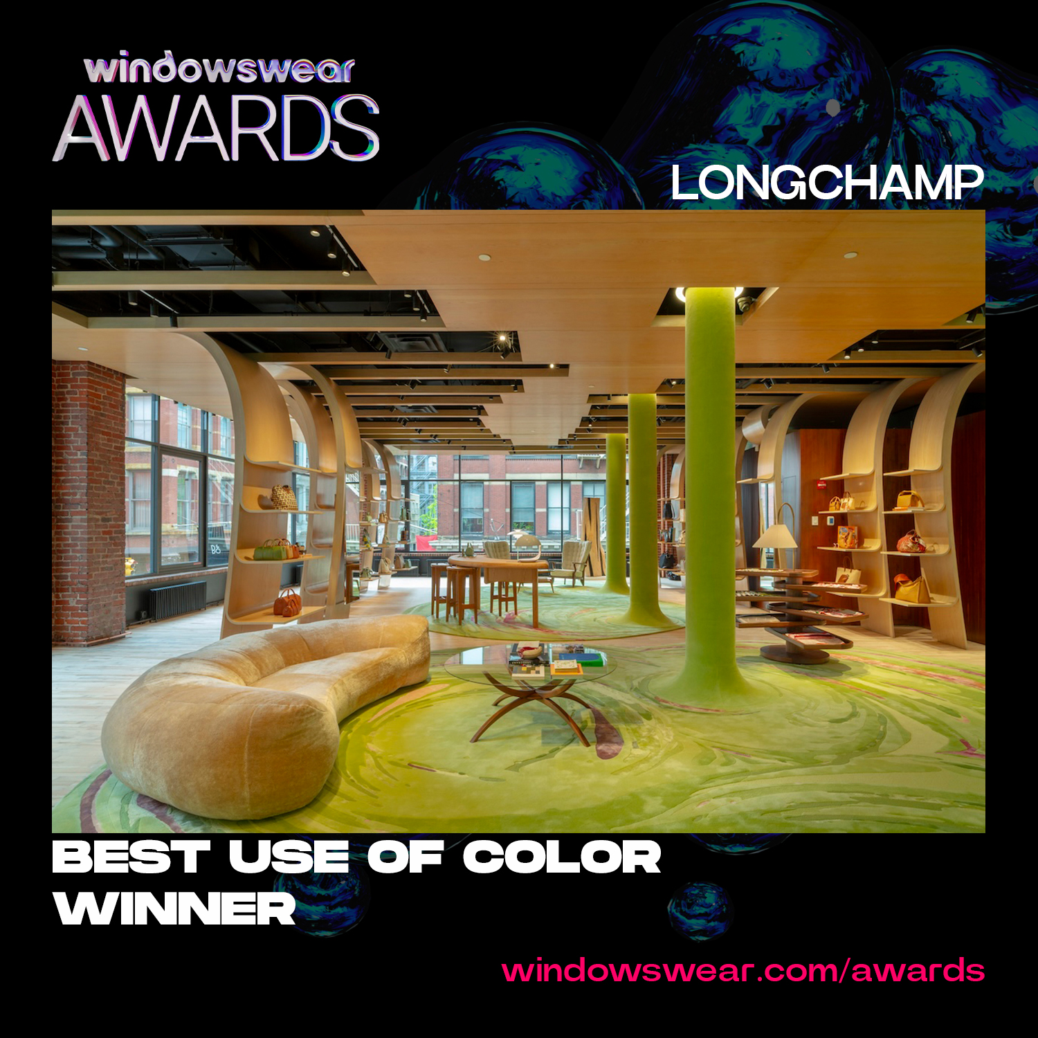 Longchamp Wins Best Use of Color at the WindowsWear Awards 2026