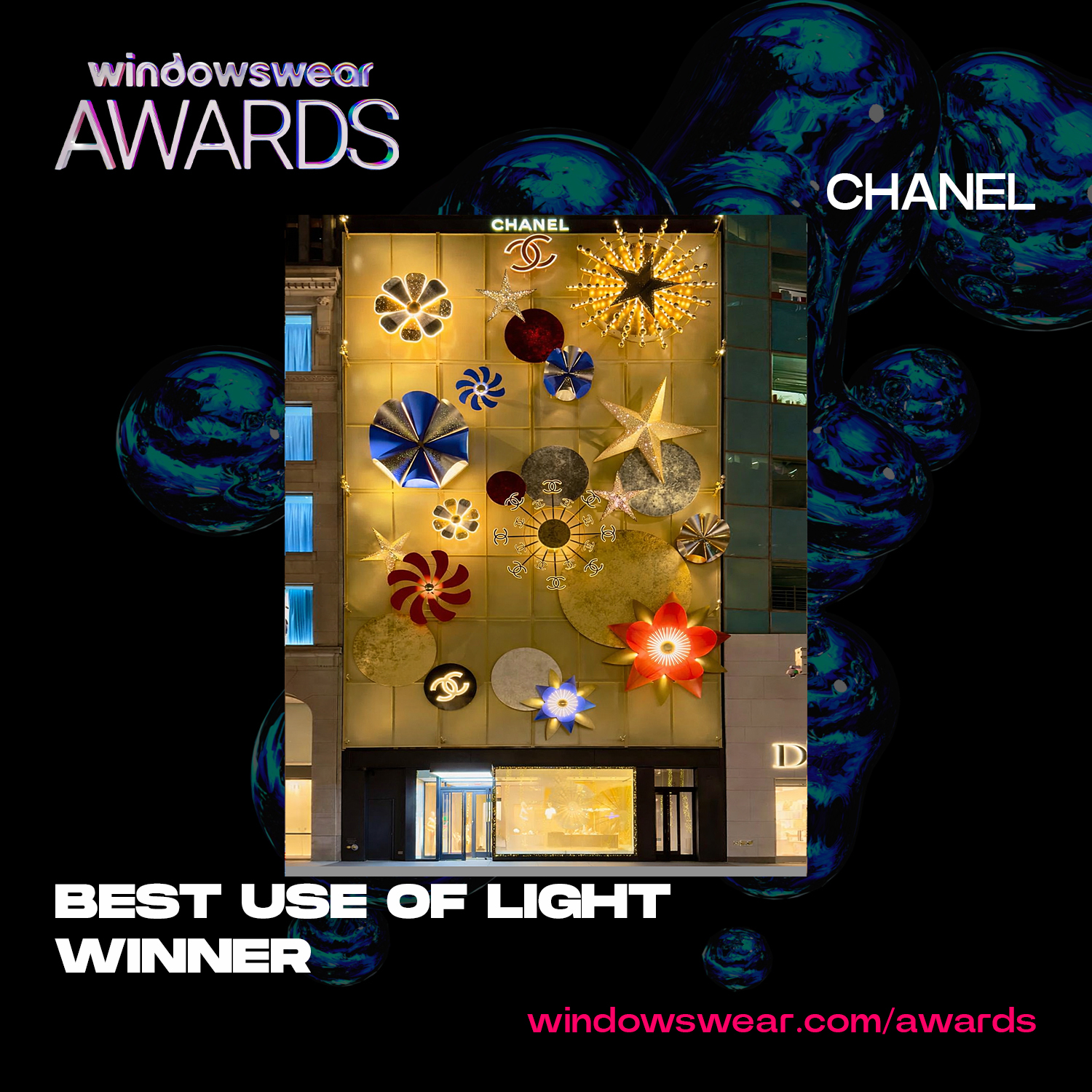 Chanel Wins Best Use of Light at the WindowsWear Awards 2026
