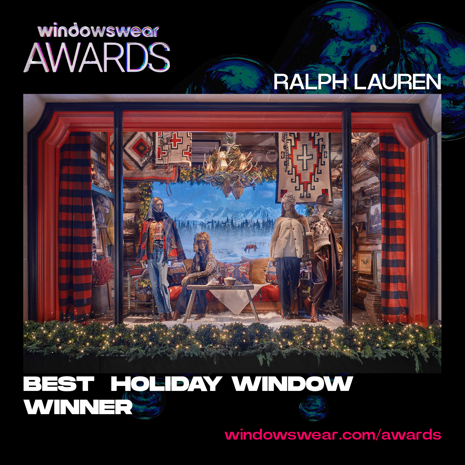 Ralph Lauren Wins Best Holiday Window at the WindowsWear Awards 2026