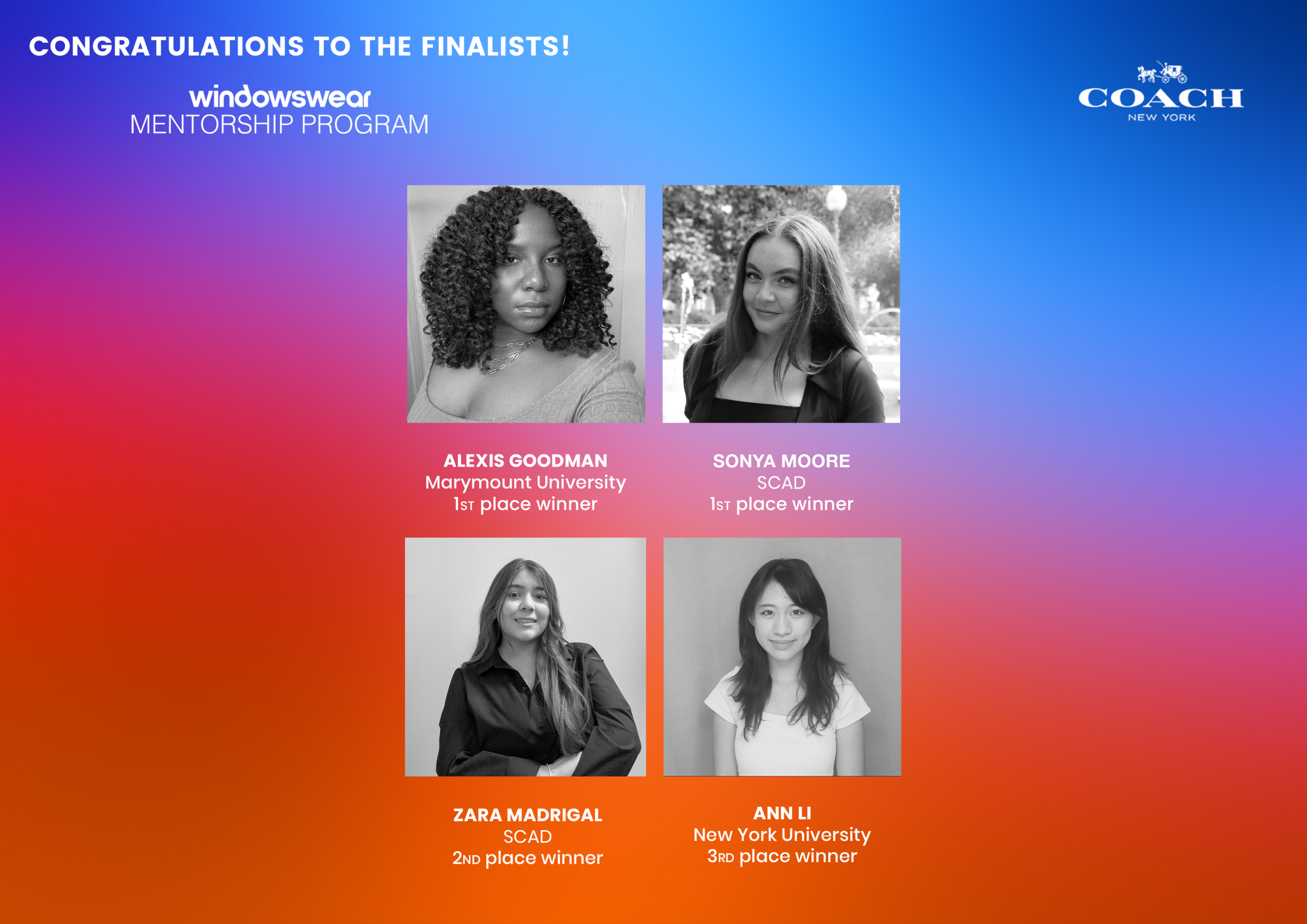 Congratulations To The Winners Of The WindowsWear Mentorship Program 2026!