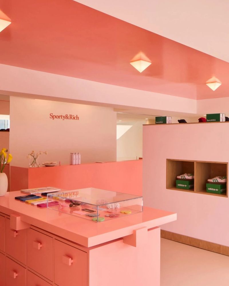 SPORTY & RICH Opens Monochromatic Pink Flagship Boutique on Melrose Place