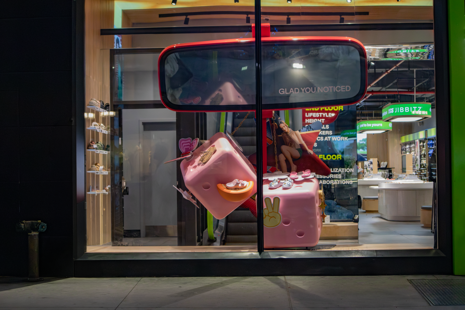Crocs “Glad You Noticed” Brought to Life with Playful Window Installation
