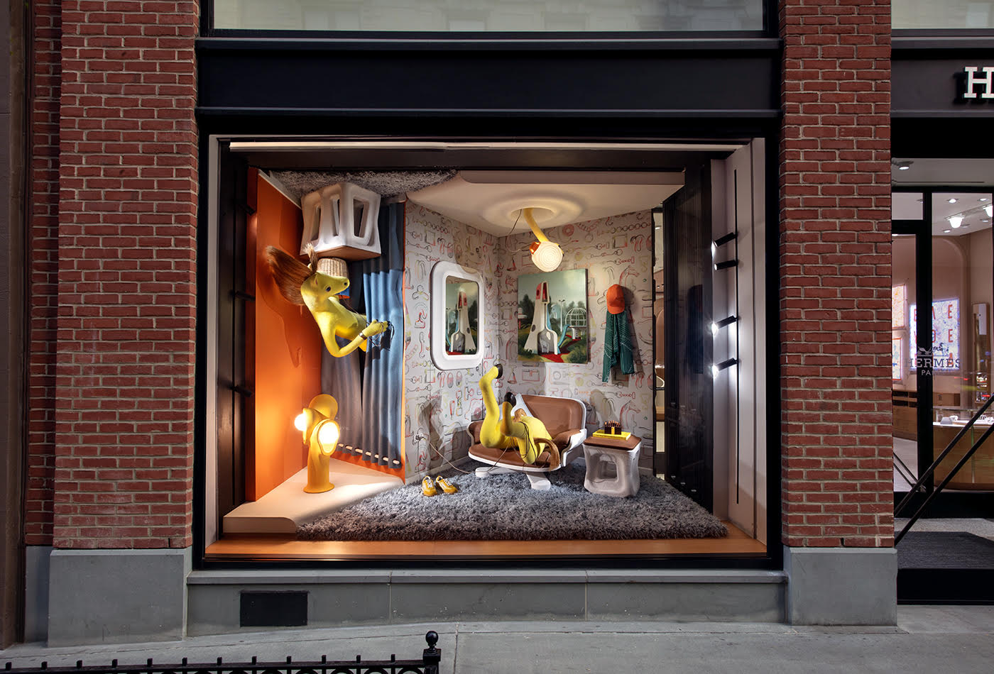 Hermès Transforms Its Window Into a Surreal Dreamscape With Artist Jeremy Olson